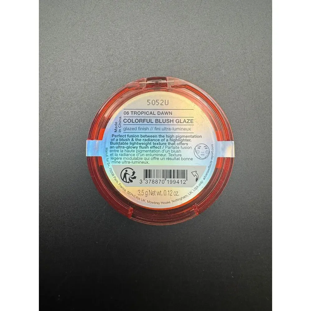 Sephora Collection Colorful Blush Glaze 06 Tropical Dawn 0.12 Oz/3.5g New Sealed